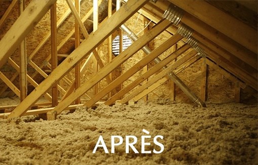 Isolation des combles - Avant/Après après
